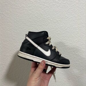 Nike black dunk high